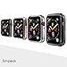 Simpeak Soft Screen Protector Bumper Case Compatible with Apple Watch 40mm Series 4 Series 5 Series 6 / SE, 4 Pack, Full Coverage Case Replacement for iWatch 40 mm, Clear,Black,Rose Gold,Silver