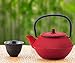 Old Dutch Mini Cast Iron Tokyo Teapot, 11-Ounce, Red