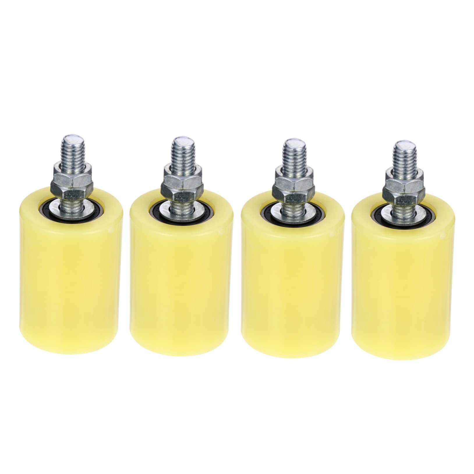 ULTECHNOVO 4Pcs Sliding Gate Rollers Nylon Track Pulley Guide Wheels for Electric Door Smooth Operation Heavy Duty Gate Hardware 4.3 Inch