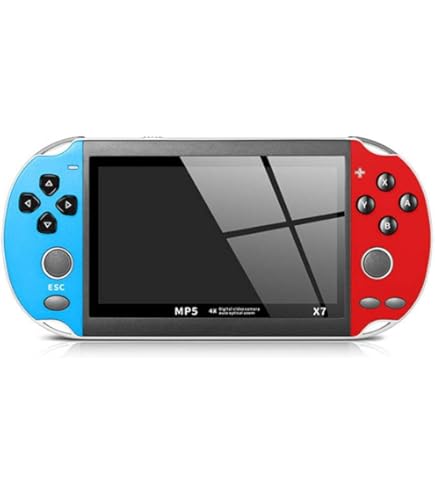 MP5 携帯ゲーム機 Amazon.com: 2025 New 128Bit X6 Black Console, 4.3 Inch Video