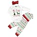 4Pcs My First Christmas Long Sleeve Clothing Toddler Baby Boys Girls Outfits Deer Letter Print Rompers Clothes Set(0-6 Months)