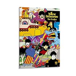 XYDQ The Beatles Yellow Submarine Toile Art Poster et Art Mural Impression Moderne Décoration Chambre de Famille Poster… - Les Beatles, Paul McCartney, John Lennon, RIngo Starr, George Harrison