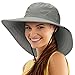 Tirrinia Large Boonie Cap for Women, Sun Protection Extra Wide Hard Brim Sun Hat, Fishing Safari Hiking Cap for Outdoor Adventures