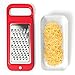 Vremi 5 Piece Cheese Grater Set with Container - Microplane Zester Parmesan Cheese Shredder Vegetable Slicer Cheese Graters - Fine and Coarse Metal Hand Cheese Grater Adjustable Hard Cheese Slicer
