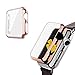 Apple Watch 42mm Series 1 SCREEN PROTECTOR CASE,2win2buy Ultra Thin 9H Hardness [Full Coverage] Electroplate Screen Protector with Metal Bumper ROSE GOLD