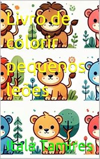 Livro Livro de colorir, pequenos leóes
