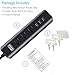 WJZXTEK Mini USB Power Strip/PowerPort Strip Surge Protector with 3 Worldwide Voltage Outlets 3-Port Smart USB Charging Station 6 Feet UL Listed Cord 1250W/10A for iPhone/Tablets/Travel/Office/Home