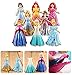 GIDDY UP RIDES 8pcs Cute Princess Action Figures Changed Dress Doll Kids Boy Girl Toy Set Gift