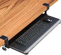 BONTEC Keyboard Tray Under Desk, Pull Out Keyboard