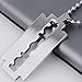 Xusamss Hip Hop Titanium Steel Blade Model Dog Tag Pendant Razor Necklace,24