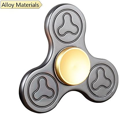 Fidget Spinner, Ashiner Anti-Anxiety Toy for Kids &amp; Adults, Best Stress Reducer Relieves ADHD Anxiety Focus Toy Ultra Durable High Speed 3-4 Min Spins Alloy Material (Black)