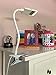 SHABBOSLITE Clip-on LED Lamp White - 2 inch Clamp fits on Headboard, Table, or Shelf for Reading in Bed, Studying at a Table, Lighting Up a Child's Room or a Hotel Room on Shabbos