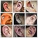 MILACOLATO 11Pcs 16G-18G Stainless Steel Cartilage Earrings: Stud Hoops Conch Forward Helix Earrings Tragus Daith Piercing CZ Barbell Stud Cartilage Piercing Jewelry for Women of All Ages - Silver