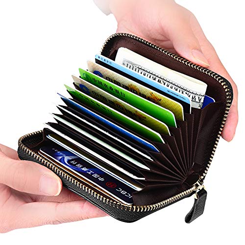 LAORENTOU Men Wallet Genuine Leather Card Holder Driver License ID Case