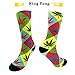 King Fong Weed Women Socks Funny Novelty Rainbow Mariguana Crew Socks Crazy Dress Socks for Girls