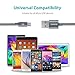 Micro USB Cable, ROMOSS [3-Pack] 3.28 Feet (1M) Durable Nylon Braided Tangle-Free USB 2.0 A Male to Micro USB Male Sync and Fast Charging Cord for Android Smartphones, Tablets and More - Space Grey