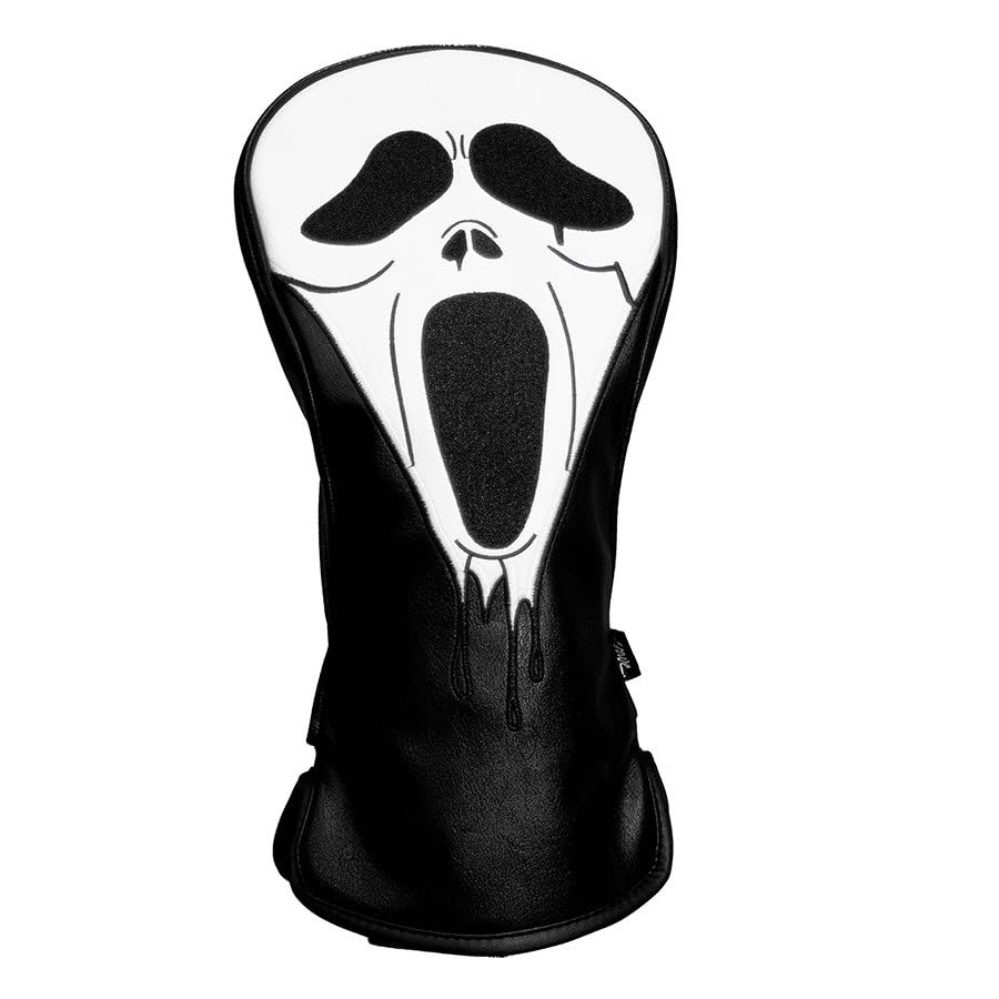 KraveGolf™ Screamer Limited Edition Fairway Headcover - Leatherette Applique Horror Movie Design for Hybrids - Exclusive Halloween Massacre Collection