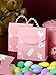 2 Tier Baby Shower Favor Bags Cake Kit Includes 50 Favor Boxes Pink Girl Baby Shower Party Crafts Supplies Decorations Table Centerpieces for Newborn Girls Gender Reveal Games