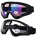 Outgeek Ski Goggles, 2-Pack Skate Glasses with UV 400 Protection Windproof and Dustproof for Snowboard Motorcycle Bicycle