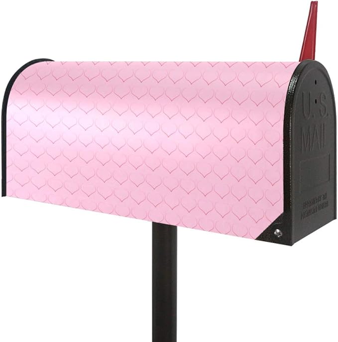Josid Pink Heart Pattern Large Mailbox Covers