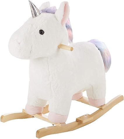 Cheval A Bascule Qiqidedian Trojan Jouet En Peluche Bebe Un An Cadeau Bebe Chaise En Bois A Bascule En Bois Massif Amazon Fr Cuisine Maison