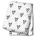 Lulujo Baby Silky Soft Muslin Swaddle Blanket, 47 x 47-Inches, Hearts
