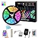 LED Strip Lights, L8star 16.4ft RGB 5050 LEDs Color Changing Kit,24key Remote Control and Power Supply with Bluetooth Smartphone APP Controller for Home Kitchen Christmas Indoor Decoration