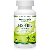 Fish Oil 1000mg – Heart, Brain & Eye Support with Omega-3 EPA & DHA, 120 Softgels, Non-GMO | Innervis Nutrition