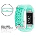 For Fitbit Charge 2 Bands, Adjustable Replacement Sport Strap Bands for Fitbit Charge 2 Smartwatch Fitness Wristband Soft Silicone All Teal Small