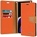 GOOSPERY Canvas Wallet for Samsung Galaxy Note 9 Case (2018) Denim Stand Flip Cover - Orange