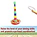 18 Inch Plastic Ring Toss Game – Mini Plastic Hoop Tossing Outdoor Games for Adults & Family, Indoor Sports Toys for Children, Yard Carnival for Kids, Target Rings for Christmas & Outside Lawn Party