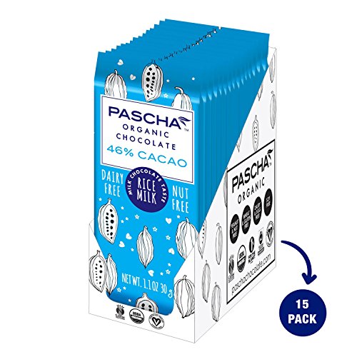 Pascha Organic Vegan Rice Milk Chocolate Bar, 46% Cacao, 1.1 Ounce (Pack of 15)
