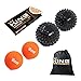 Massage Ball Set 6-in-1 - Muscle Recovery for Athletes - Two (2) Trigger Point Spiky Balls and Two (2) Natural Rubber Lacrosse Balls - Deep Tissue, Myofascial Release, Plantar Fasciitis Therapy