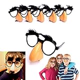 Classic Disguise | Great Party Favor| Disguise Glasses with Funny Nose, Eyebrows & Mustache Glasses | Pack of 6 | Manufactured By Dazzling Toys