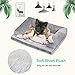 Petacc Dog Bed Plush Sofa-Style Couch Pet Bed for Dogs & Cats Detachable Dog Sofa Dog Lounge with Trilateral Bolster and Anti-Slip Bottom, Equipped with Blanket, Cloth Toy and Summer Sleeping Mat