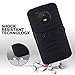 MOTO E4 Case, NOKEA Kickstand Shell & Holster Dual Layer High Impact Defender Case Heavy Duty Non-slip Shockproof Case Cover for Motorola MOTO E4 (MOTO E 4th Gen) (Black)
