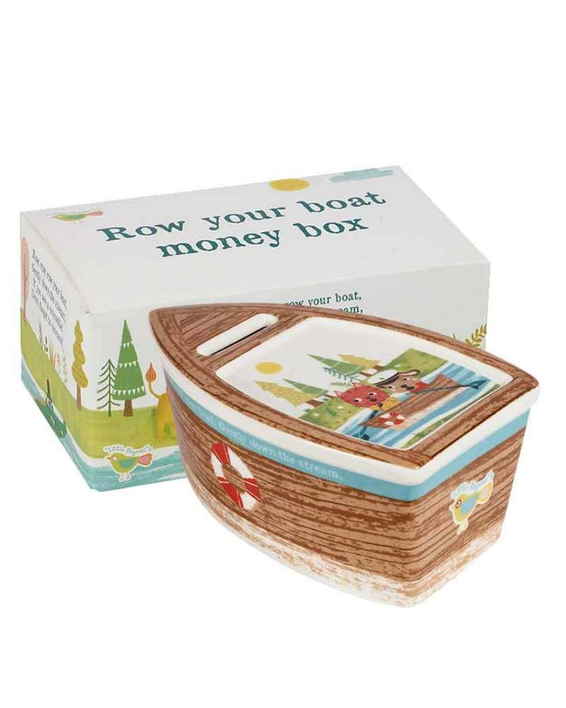 Churchill China Row Your Boat Boat Shaped Money Box 8.5 By 13.5Cm (Gift Box)