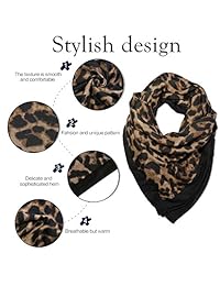 SOJOS Fashion Leopard Pattern Lightweight Chiffon Silk Women Scarf SC321 SC311