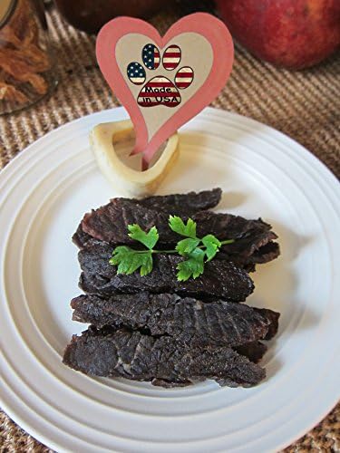 Naked Lamb Jerky Treats by pound (16oz) - All Natural Human Grade Healthy Treats for Dogs - Lean Lamb Leg strips - Free Priority Mail shipping