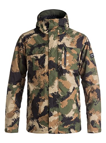 Quiksilver Snow Men's Mission 3 in 1 17 Jacket, Waxdotcamo Army, Large