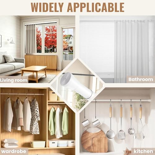 Shower Curtain Pole Without Drilling Extendable No Drilling White Extendable Curtain Rod for Windows Bathroom Black 83-160 cm