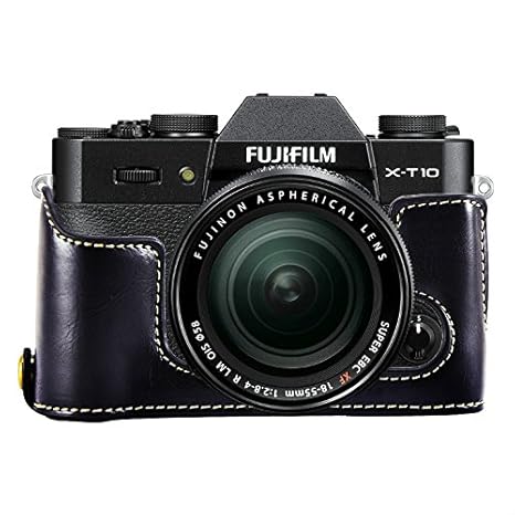 First2savvv XJPT-XT10-D01 Gehäusehälfte präzise Passform PU-Leder Kameratasche Fall Tasche Cover für Fuji Fujifilm X-T10 XT10
