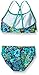 Kanu Surf Girls Flounce Bikini Beach Sport 2 Piece Swimsuit, Karlie Floral Purple, 14