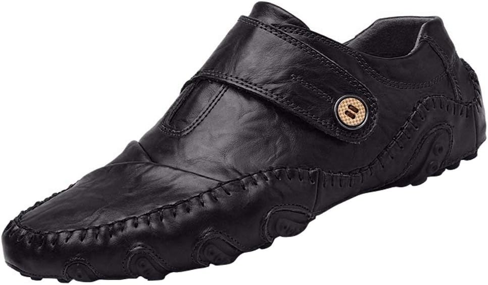 Cemarssi Men's Leather Casual Penny Driving Shoes Breathable Slip On Loafers Shoes Fashion