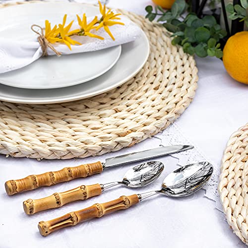 Homenook-Bamboo-Silverware-Set-Natural-Bamboo-Flatware-Bamboo-Cutlery-and-Utensils-Handcrafted-5-Piece-Utensil-Setting