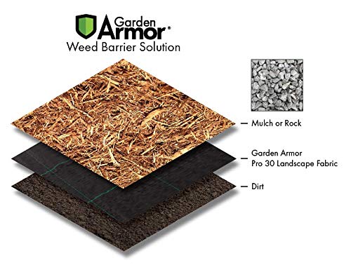 Weed Armor Pro 30,Ground Cover Landscape Fabric, Weed Barrier Fabric, Stabilization, Underlayment (3'x50')