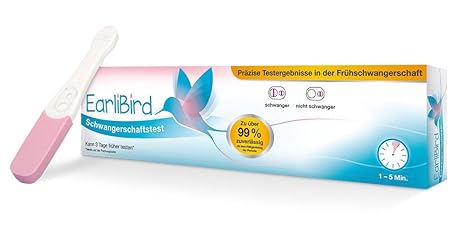 Schwangerschaftstest Frühtest von EarliBird | Schwangerschaftstests mit über 99% Zuverlässigkeit | Schwangerschafts Test für 