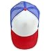 DALIX Youth Mesh Trucker Cap - Adjustable Hat (Red/White/Blue)