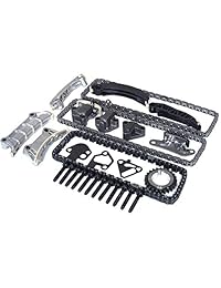 Juego de cadena de distribución para 04-07 Buick Cadillac CTS SRX STS Saab Suzuki 3.6 3.6L DOHC 24V (SOLO para el primer diseño temprano) Cadena de rodillos 78 Eslabones Cadena primaria / 92 Eslabones Cadena secundaria (IF-90753SEX)