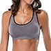 MIRITY Women Racerback Sports Bras - High Impact Workout Gym Activewear Bra Color Black Grey Green Size M